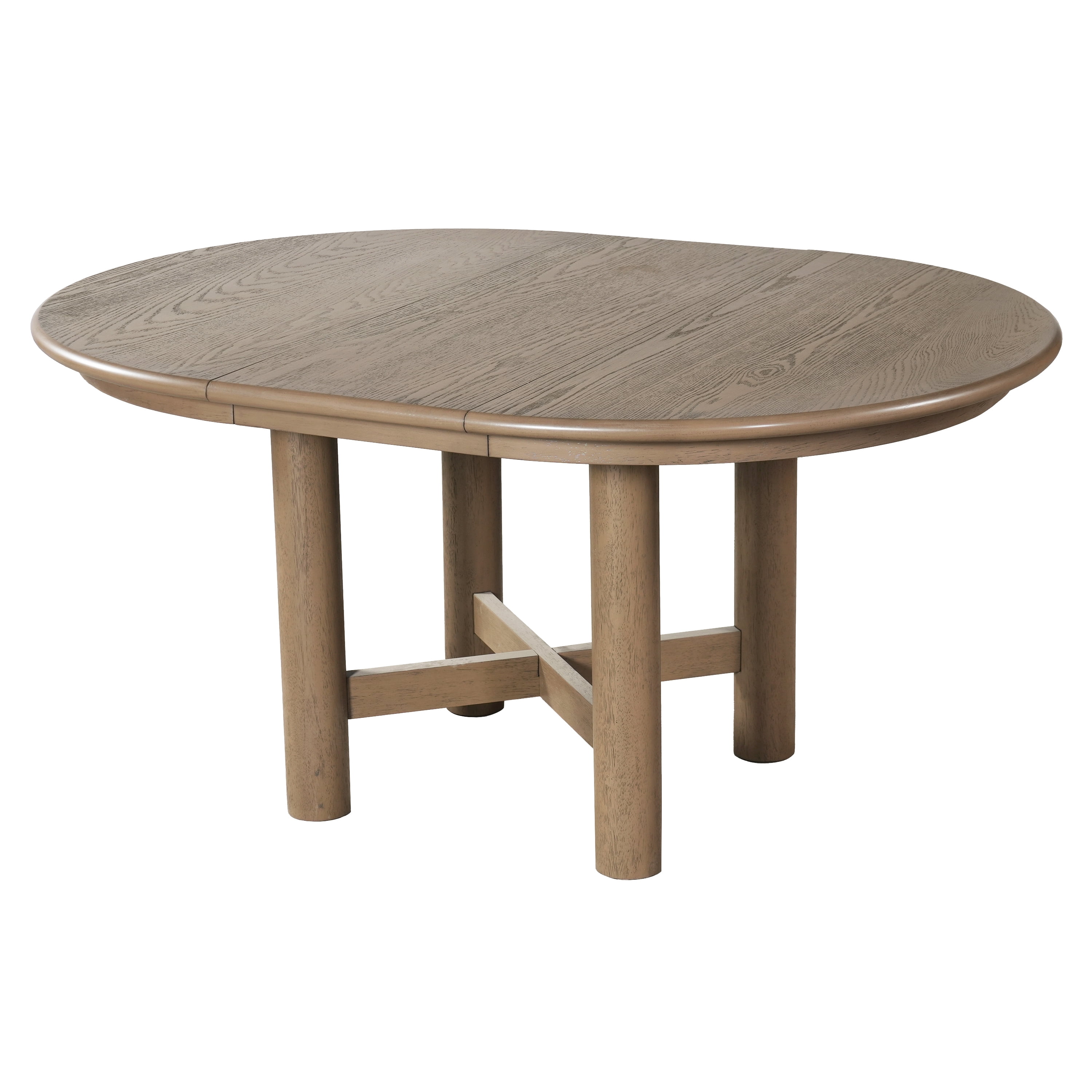 Euroco 47"-63" Extendable Round Dining Table for 4-6,Modern Oval Kitchen Table with Removable Leaf and Heavy Duty Wood Base,Space Saving for Kitchen Living Room,Espresso