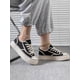 thumbnail image 3 of Women's White Spring/autumn Casual Solid Color Slip-resistant Canvas Shoes, Low Top Round Toe Sneakers Loafers, 3 of 4