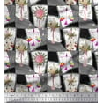 thumbnail image 1 of Soimoi Cotton Poplin Fabric Leaves & Flower Floral Fabric Prints by Yard 56 Inch Wide, 1 of 1