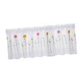 thumbnail image 3 of Cortinas de bolsillo para barra, cortinas cortas, cómodas cortinas de gasa semicortas, cortinas blancas para sala de estar, armario, ventana pequeña, Flor 132cmx46cm Soledad cortina de ventana, 3 of 10