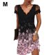 thumbnail image 2 of Sonducket Vestido de mujer con cuello en V Fecha Noche Colegio Escuela Banquete Ropa de verano Vestidos Rosa M, 2 of 5