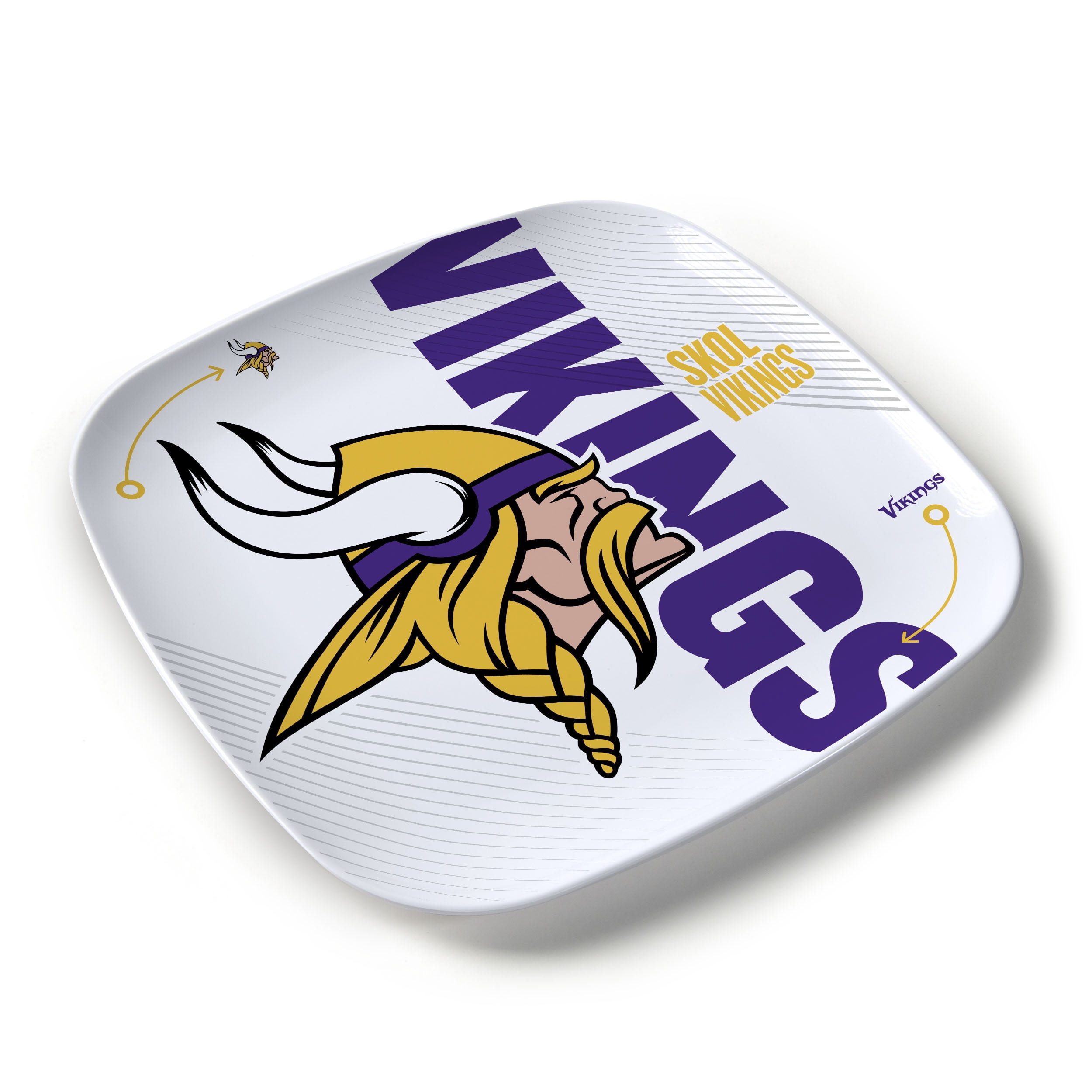 YouTheFan NFL Minnesota Vikings Large Party Plate