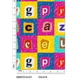 thumbnail image 2 of Stylish Fabric Block Letters Prints 100% Cotton Quilting Fabric, DIY Projects by the Yard (Yellow, Blue, Pink), 2 of 2