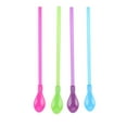 thumbnail image 2 of 6-Pack Plastic Spoon Straws Detachable for , Shaved Ice, Cocktails, Coffee Stirrer - Multi-, 2 of 6