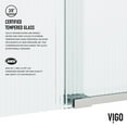 thumbnail image 4 of VIGO Elan 56 to 60 in. W x 66 in. H Sliding Frameless Tub Door in Stainless Steel with 3/8 in. (10mm) Fluted Glass, 4 of 14