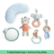 Ingenuity Cozy Spot Reversible Infant Baby Activity Gym & Tummy Time Play Mat with Self Storage