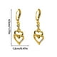 thumbnail image 3 of Pendientes de Doble Corazón Hueco - Joyería de Aleación - Pendientes Colgantes de 4,5 X 1,2 Cm para Mujer - Diseño Romántico para Fiestas y Uso Diario, 3 of 6