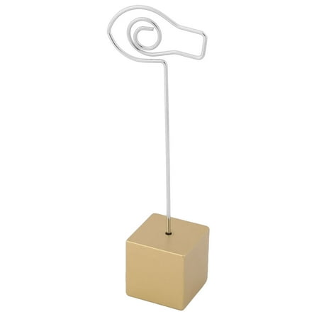 - Office Resin Cube Shaped Base Fish Design Clamp Note Paper Memo Clip Gold Tone