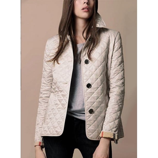 Deseo abrigo multicolor popular moda temperamento solapa de un solo pecho ajustado cálido hilado de algodón