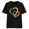 thumbnail image 3 of Gibobby Camisa Elegante Para Mujer Love Fashion Casual O-cuello manga camiseta blusa corta Tops mujer estampado colorido blusa de mujer（Negro， XXL), 3 of 4