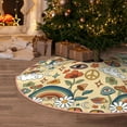 thumbnail image 5 of Sikiie Mushrooms And Rainbows Peace Nativity Christmas Tree Skirt, Jesus Christian Winter Holiday Tree Mat Decoration(30-48IN)30", 5 of 6