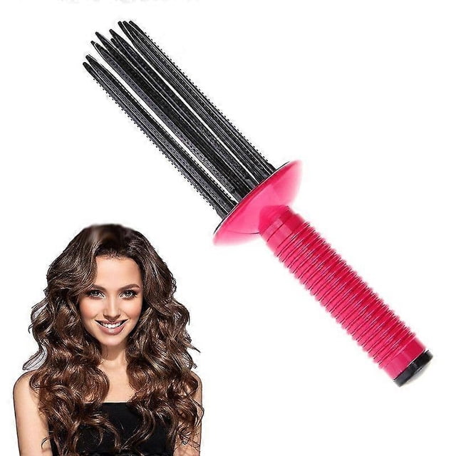 Rizador de pelo, peine rizador esponjoso, cepillo de aire caliente para peinar el cabello rizado, rizador, herramientas de peinado para el hogar, viajes, citas.