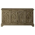 thumbnail image 3 of ACME Table Console en Bois Gravé avec 4 Portes en Chêne, 3 of 7