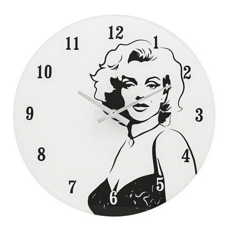 Hometime Iconic Collection Glass Wall Clock 30cm The 50's Hollywood Legend