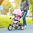 thumbnail image 2 of Qaba 6 in 1 Tricycle for Toddler 1-5 Years with Parent-Push Handle, Pink, 2 of 9
