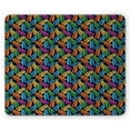 thumbnail image 1 of Leaves Mouse Pad, Hawaiian Themed Computer Graphics of Colorful Tropical Plantation, Rectangle Non-Slip Rubber Mousepad, Charcoal Grey Multicolor, by Ambesonne, 1 of 2