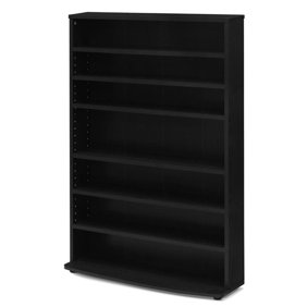 Pemberly Row Engineered Wood 6-Tier Multimedia Storage Tower in Espresso