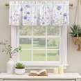 thumbnail image 2 of Lavender Flowers Curtain Valances for Windows, Kitchen Valance Window Treatments Panel 2 Pack, Spring Blooms Botanicals Garden Floral Rod Pocket Short Curtains for Bathroom Bedroom 42 x 18 Inch, 2 of 8