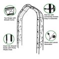 thumbnail image 4 of 59"W * 98"H Garden Arches Arbors Curved Metal Durable Iron Plants Trellis Stand Use for Outdoor Garden Arbor Climbing Plants Wedding Arches Ceremony Black, 4 of 7