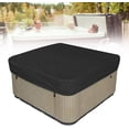 thumbnail image 2 of Protector de la cubierta de la bañera de hidromasaje Tapa impermeable de la cubierta del SPA al aire libre para la bañera de hidromasaje cuadrada, negro, 218 * 218 * 90 cm - Cubierta de SPA, 2 of 5