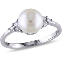 Everly Women's Cultured Pearl and Diamond 10k White Gold Ring