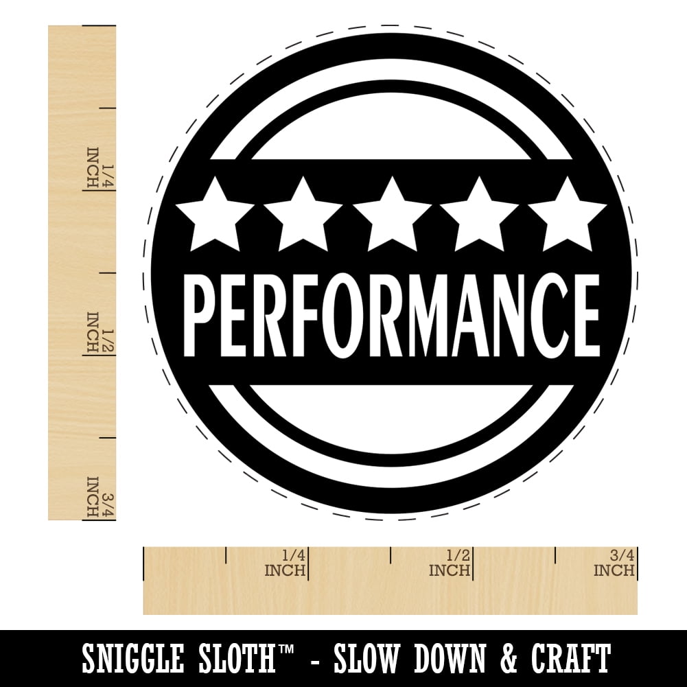 Five Star Performance Self-Inking Rubber Stamp Ink Stamper - Black Ink - Small 3/4 Inch