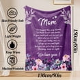 thumbnail image 5 of Mothers Day Birthday Gifts for Mom, Flannel Throw Blanket to My Mom from Daughter Son Soft Blanket Mothers Gift for Sofa Travel Bedding YR001, 5 of 5
