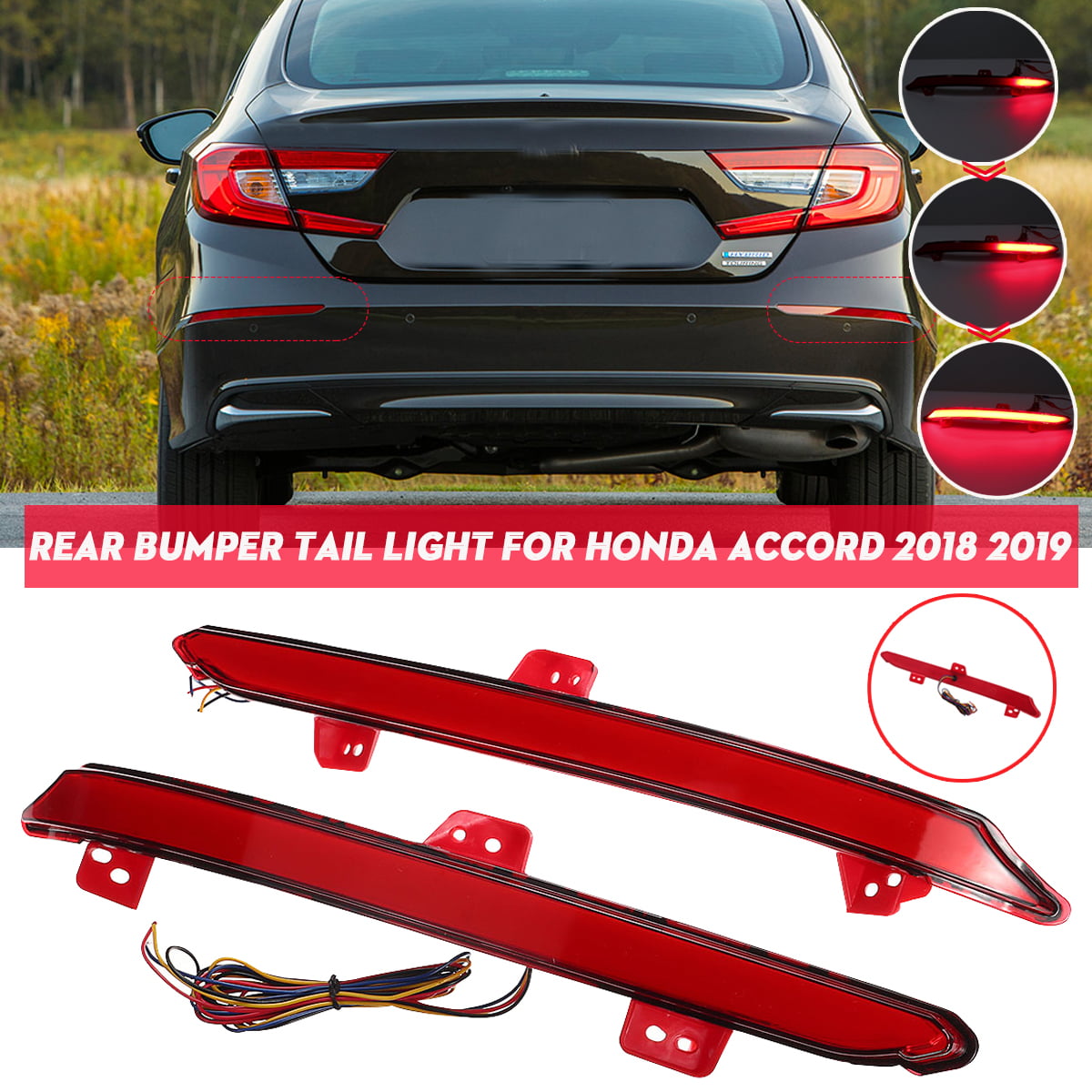 1 PAIR Rear Side Marker Reflector Light Lamps for Honda Accord 2018-2020 