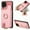 Pink, variant on Cutyskin Premium PU Leather Back Case for Samsung Galaxy A12 5G, 360 Rotatable Ring Kickstand Zipper Purse Magnetic Buckle Card Slots Durable Fashionable Wallet Phone Case for Galaxy A12 5G, Pink