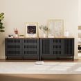thumbnail image 5 of furlinkhm 6 Drawer Double Dresser with Slatted Grille Striped Drawer, Modern Style Dresser, High-Quality MDF and Metal Leg, 5 of 12