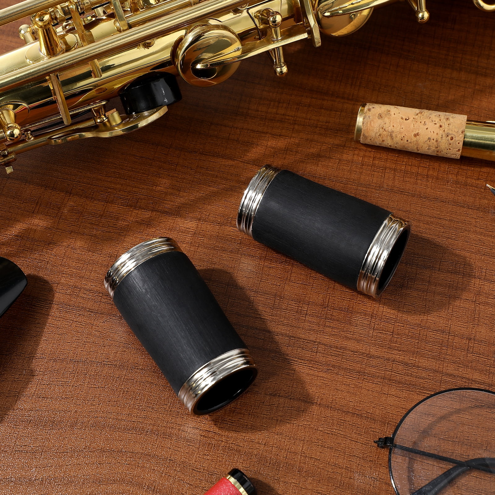 Luxshiny Clarinet Tuning Tube, Professional Metal Pitch, Compact for Instruments, Black