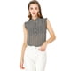 thumbnail image 1 of Blusa con Volantes Allegra K Sin Mangas Casual para mujeres Blanco Negro XL, 1 of 6
