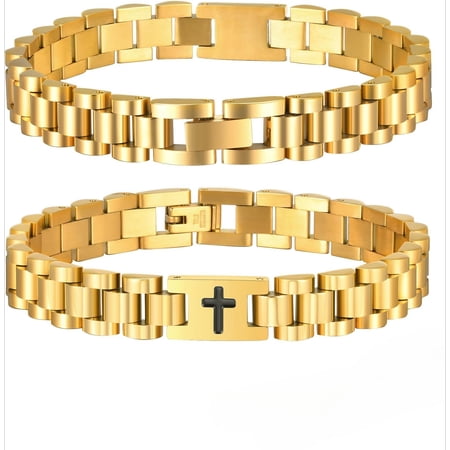 Metaljc Personalized Religious Jewelry-Engraved Christian Faith Bible Verse Bracelet for Men Women