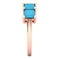 thumbnail image 4 of 2.5 ctw Wedding Band for Women - 18K Rose Gold Simulated Turquoise Stackable Eternity Ring, 4 of 6