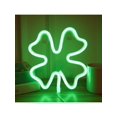 thumbnail image 2 of 1pc Clover Shaped Led Neon Light, Suitable For Wall, Bedroom, Party, Bar Decoration, Christmas And Halloween Supplies (Batteries Not Included), 2 of 5