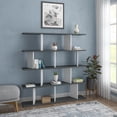 thumbnail image 2 of Ada Home Decor Jorin 4 Tier Bookcase, Anthracite/White, 2 of 7