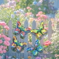 thumbnail image 4 of 4 Pack Metal Butterfly Wall Decor Outdoor, Hanging Metal Butterflies Wall Art Sculptures for Indoor, 4 of 8