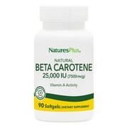 Nature's Plus - Natural Beta Carotene 25000 IU - 90 Softgels
