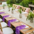 thumbnail image 3 of Purple Gold Cloth Napkins, Abstract Flower Ombre Aesthetics Paint Washable and Reusable Dinner Napkins Set of 6, Table Napkin for Kitchen Party Birthday Wedding Hotel Housewarming 20"x20", 3 of 8