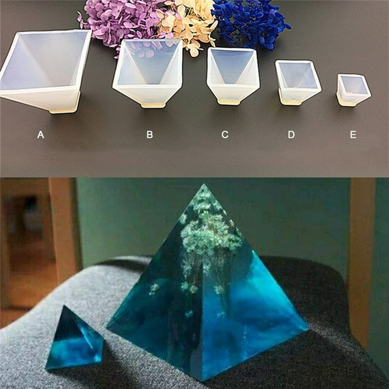 Big DIY Pyramid Resin Mold Set, Large Silicone Pyramid Molds, Jewelry Making Craft Mould Tool, 15cm/5.9