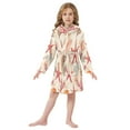 thumbnail image 6 of FORMRS Niños Bathrobe Unisex Hooded Robe Soft Plush Pajamas Sleepwear, Size 2-3T, Beige Starfish, 6 of 7