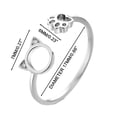 thumbnail image 4 of Vintage Crystal Cat Foot Adjustable Rings Silver Women Jewellery, 4 of 8