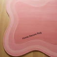 thumbnail image 2 of Solid Pink Irregular Shaped Rug – Hand Tufted Plain Design for Stylish Home Decor, 2 of 5