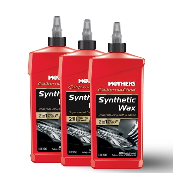 Mothers California Gold Liquid Automobile Wax 16 oz. For All Paint Surfaces, 3PK