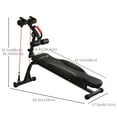 thumbnail image 4 of Soozier Banc Pliable avec Bandes Résistantes, Banc Incliné avec 4 Hauteurs Réglables, Poignée Inversée, Banc d'Entraînement de Force, 4 of 9
