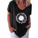 thumbnail image 2 of ICHUANYI Clearance Women Fashion Casual Printing Short Sleeve Loose Tee Tops Blouse(Black, S) ICHUANYI WER2023081505203, 2 of 4