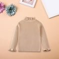 thumbnail image 2 of KAUOD Girls Ribbed Sweater Bell Long Sleeve Stretchy Turtleneck Pullover Sweaters Kids Plain Fall Warm Tops Casual Clothes, 2 of 9