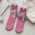 thumbnail image 3 of Wensltd Women Cute Socks Thick Warm Plush Socks Soft Cozy Winter Thermal Comfortable Indoor Floor Socks Red, 3 of 3