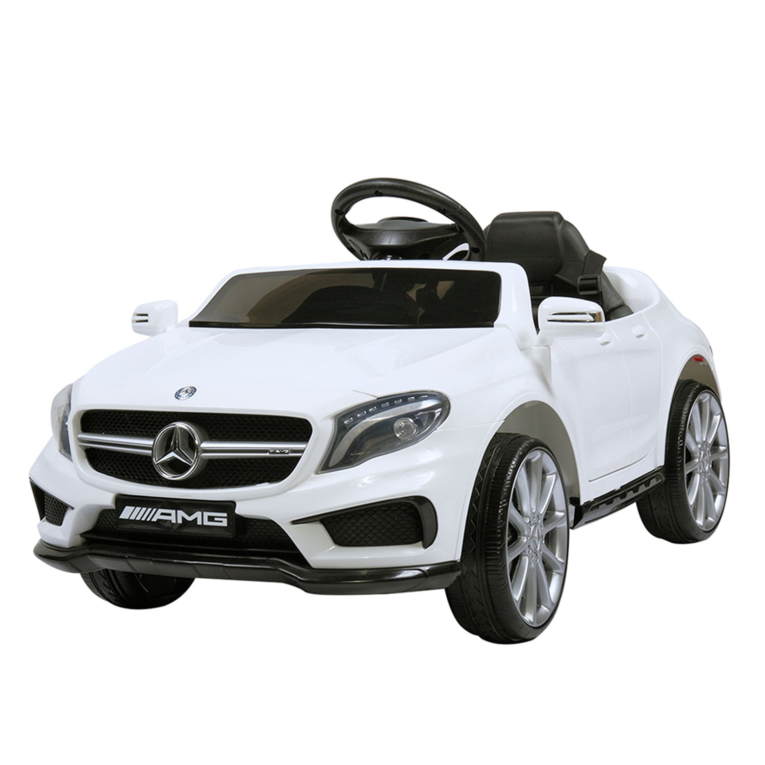 CIPACHO Licensed Mercedes Benz AMG, Electric Vehicle for Children 3-6, 6V Ride on Car with Parental Remote Control, MP3 Player Headlights, White