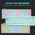 thumbnail image 6 of MK14 Wired 68 Keys Mechanical Gaming Keyboard, RGB Backlit,Gaming Mosue 6400DPl for Gamers and Typists(Blue Switch ), 6 of 6
